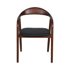 Helix Donker Walnoot in Zwart Leer