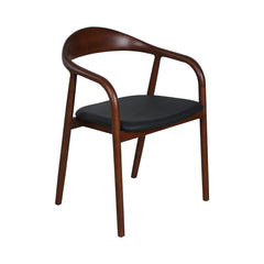 Helix Donker Walnoot in Zwart Leer