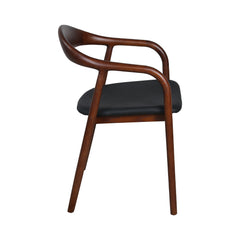 Helix Donker Walnoot in Zwart Leer