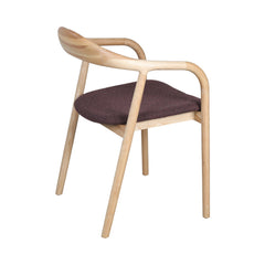 Helix Naturel Amerikaans Essenhout in Wijnrood Stoffenbekleding