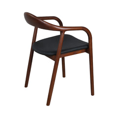 Helix Donker Walnoot in Zwart Leer