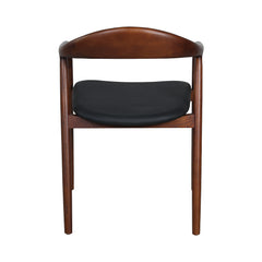 Helix Donker Walnoot in Zwart Leer