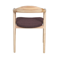 Helix Naturel Amerikaans Essenhout in Wijnrood Stoffenbekleding