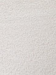 Zénith Chair in Witte Bouclé met Walnootaccenten en Zwart Frame